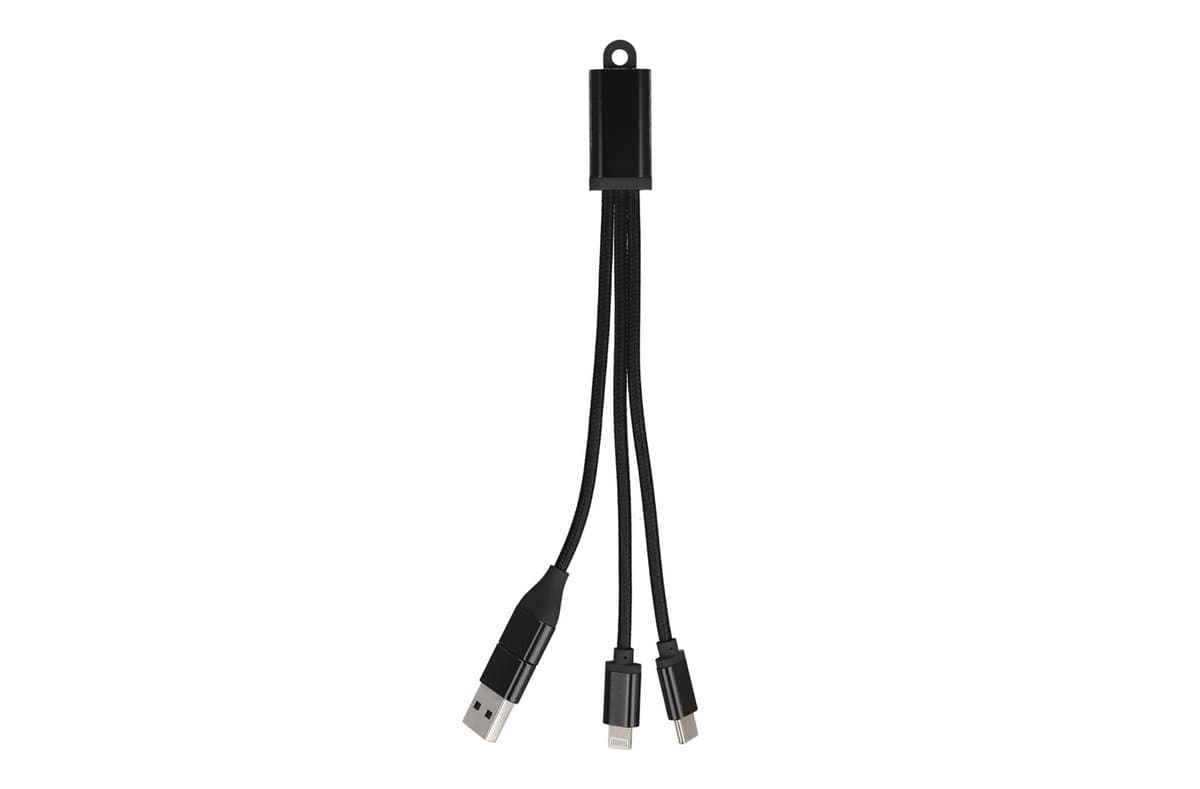 2-in-1 Charging Cable USB-A/C to USB-C & Lightning Aluminium 4