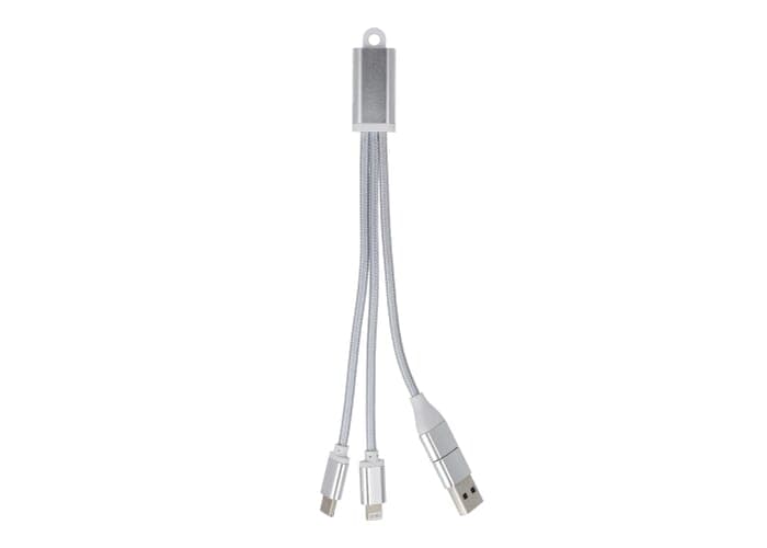 2-in-1 Charging Cable USB-A/C to USB-C & Lightning Aluminium 5