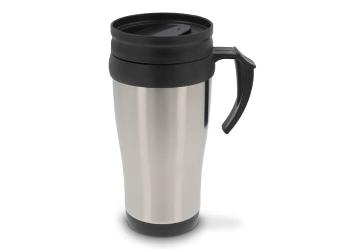 Double walled coffee mug metal 350ml 2
