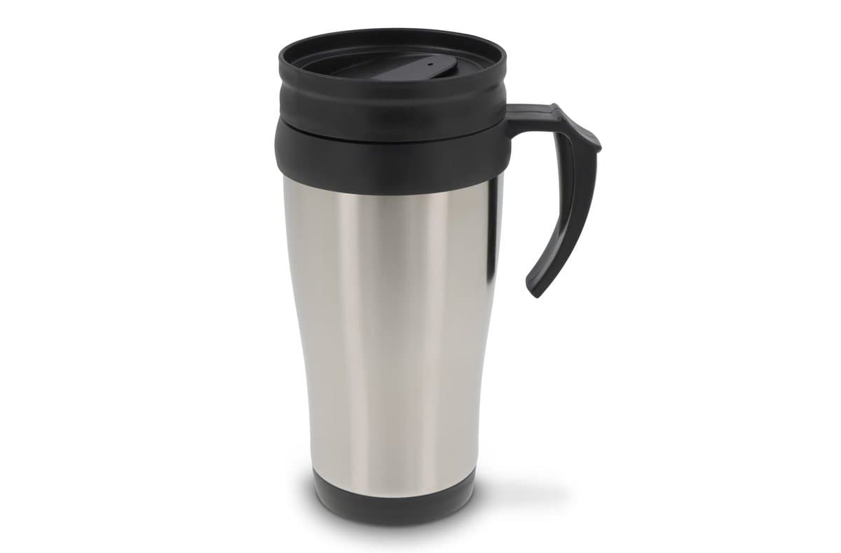 Double walled coffee mug metal 350ml 3