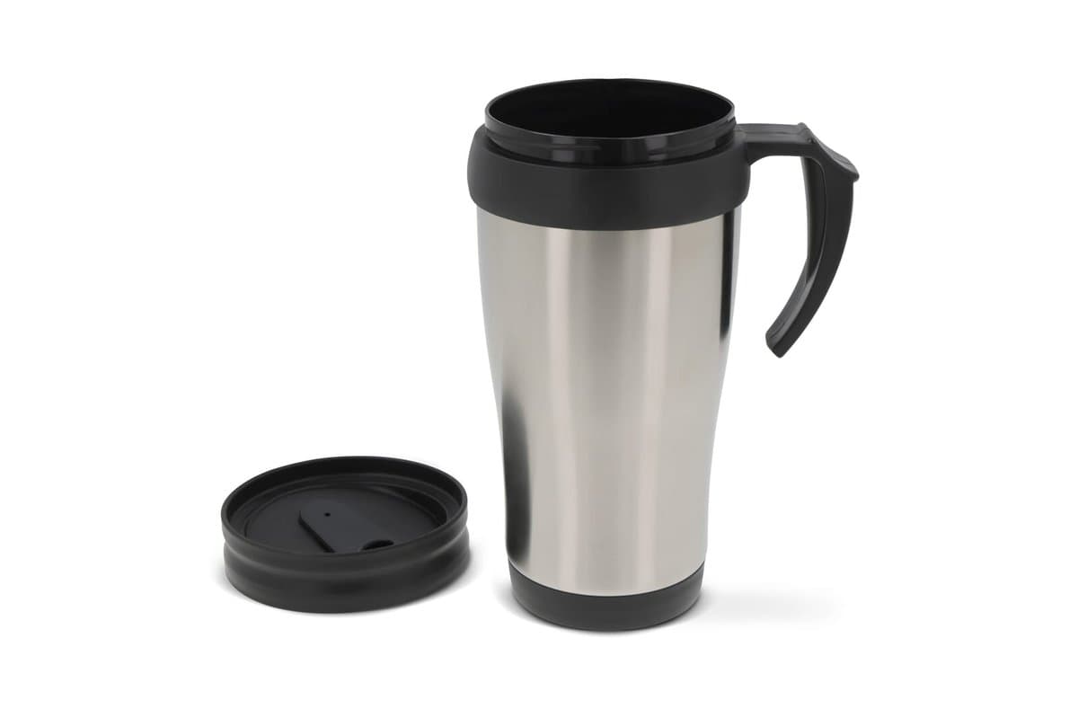 Double walled coffee mug metal 350ml 4