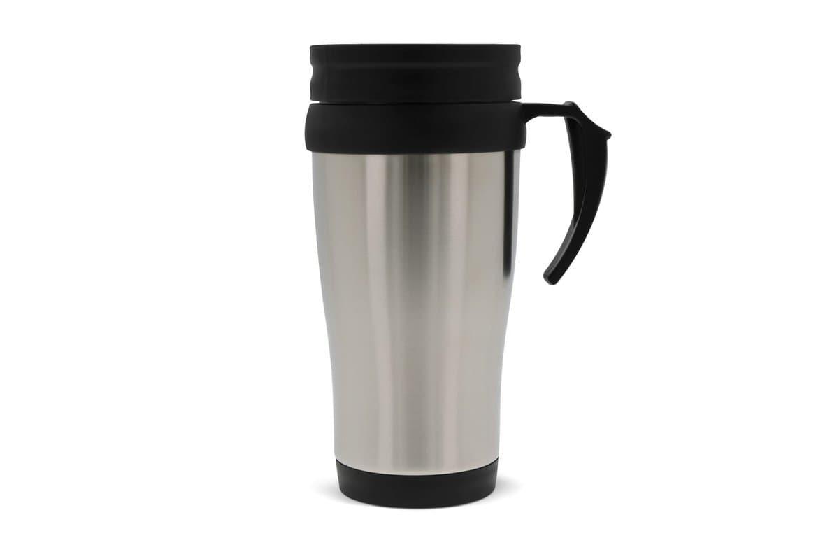 Double walled coffee mug metal 350ml 5