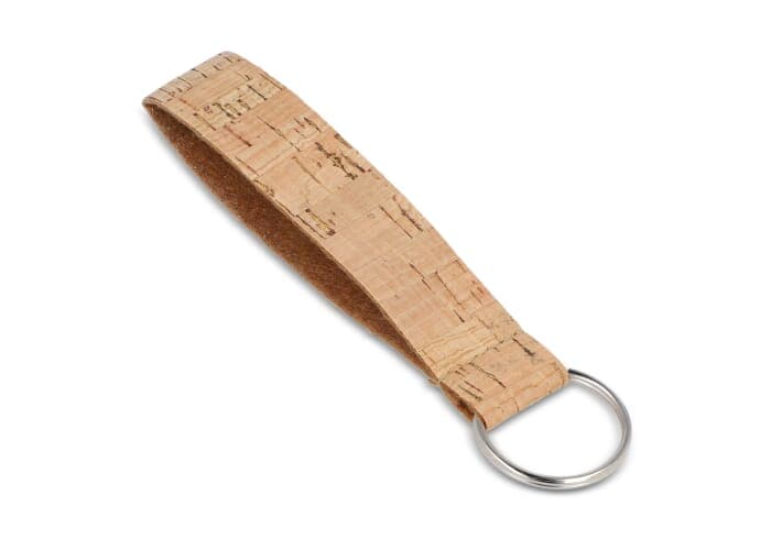 Cork wrist strap with keyring 2