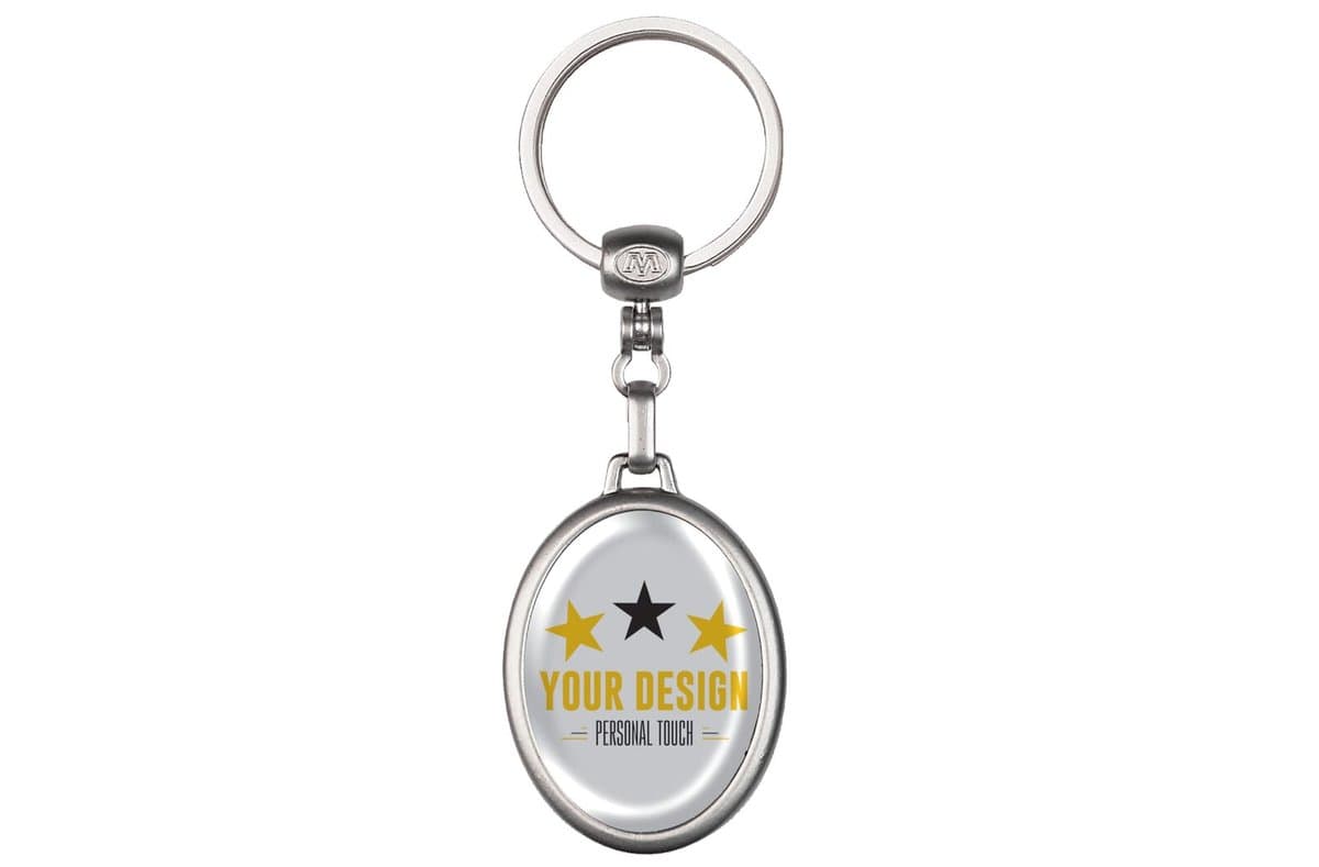 Keyring metal, oval