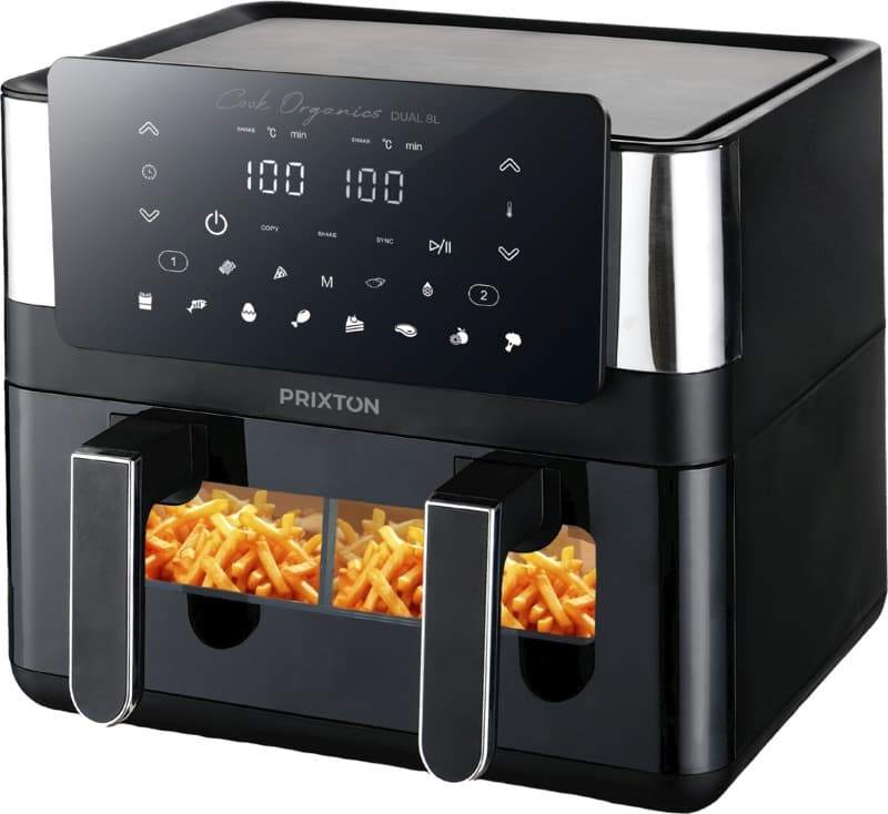 Prixton Cook Organics dual air fryer 8L 4