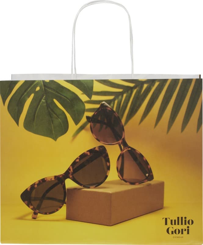 Kraft 120 g/m2 paper bag with twisted handles - 31 x 12 x 25 cm 2