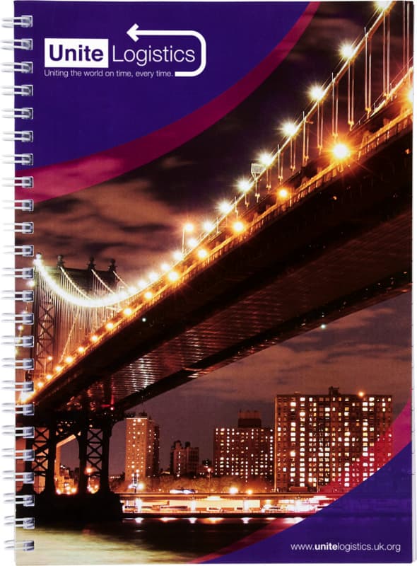 Desk-Mate® A4 spiral notebook with printed back cover 2