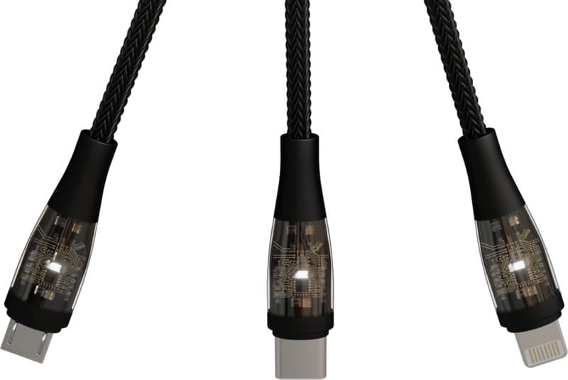 SCX.design C50 5-in-1 fast charging 100W/5A cable with digital display 3
