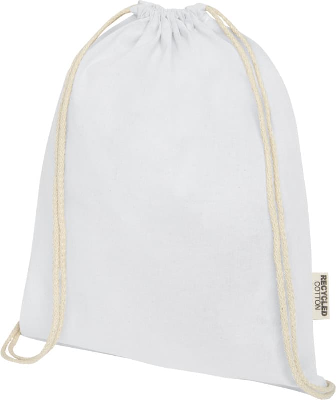 Oregon 140 g/m² GRS recycled cotton drawstring bag