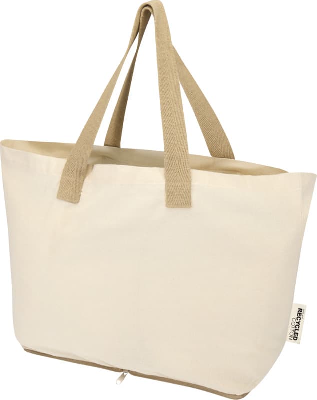 Sierra 140 g/m² GRS recycled foldable cotton tote bag 7L