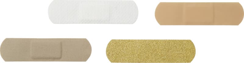 5-pieces plasters with full colour printed paper envelope