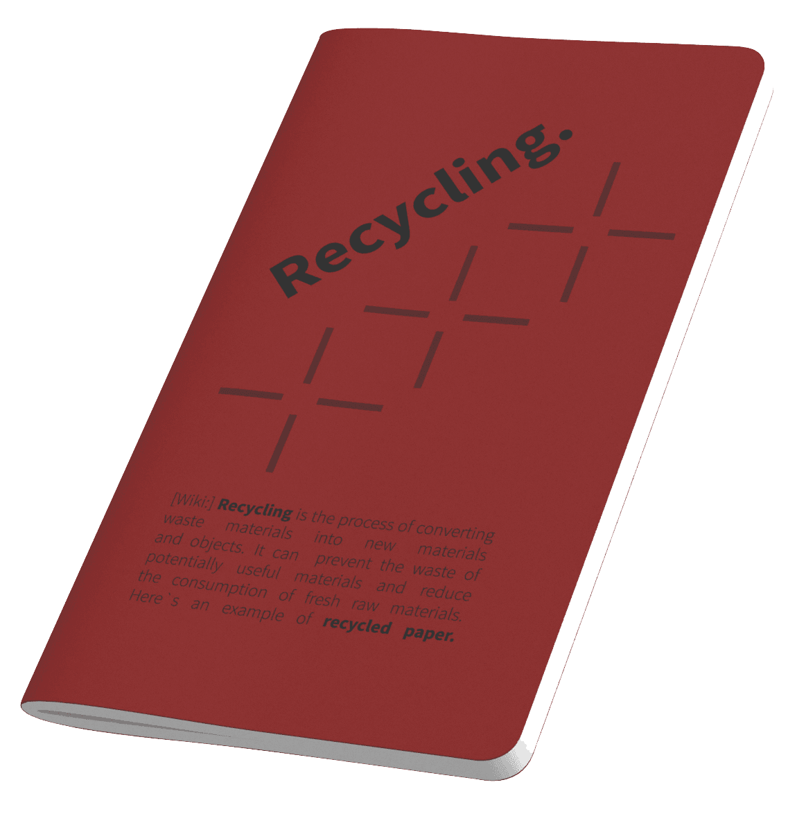 mindnotes sewn - enviro-smart book cherry