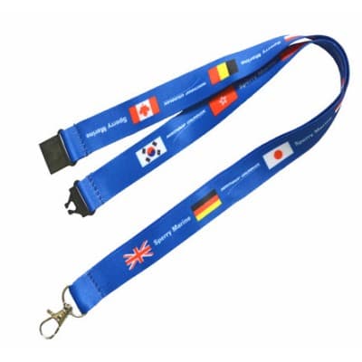 Dye Sublimated Lanyard With Safety Break And Bulldog Clip - 25mm