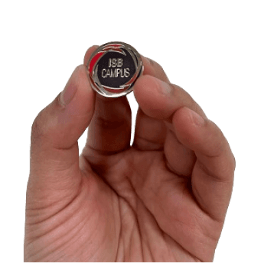 Hard Enamelled Pin Badge - 20mm - Keychain Attachment