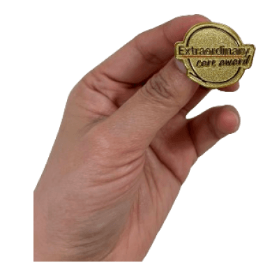 Soft Enamelled Pin Badge - 30mm - Keychain Attachment