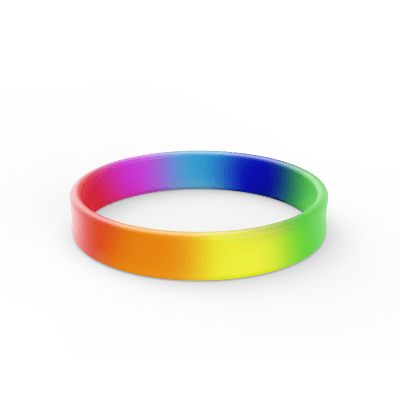 Rainbow Silicon Wristbands - Printed
