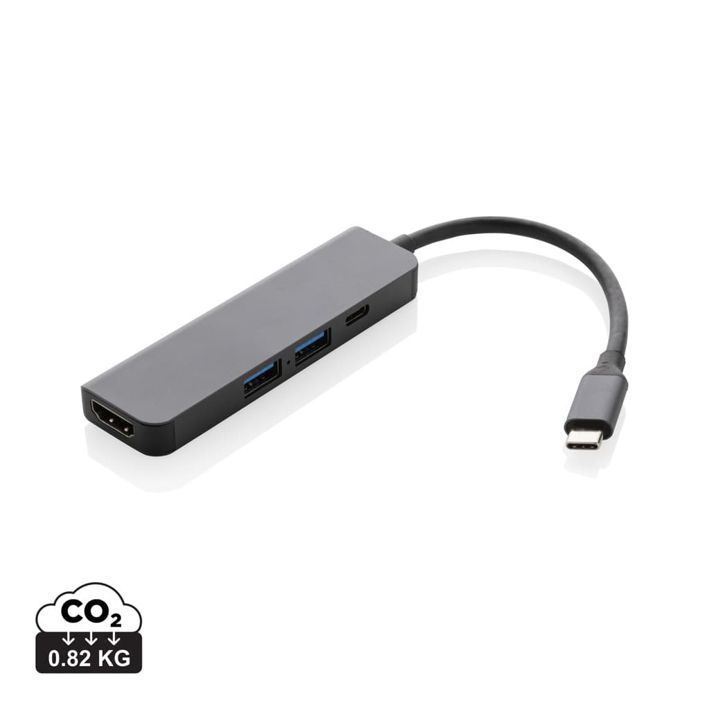 Terra RCS recycled aluminium hub with HDMI input