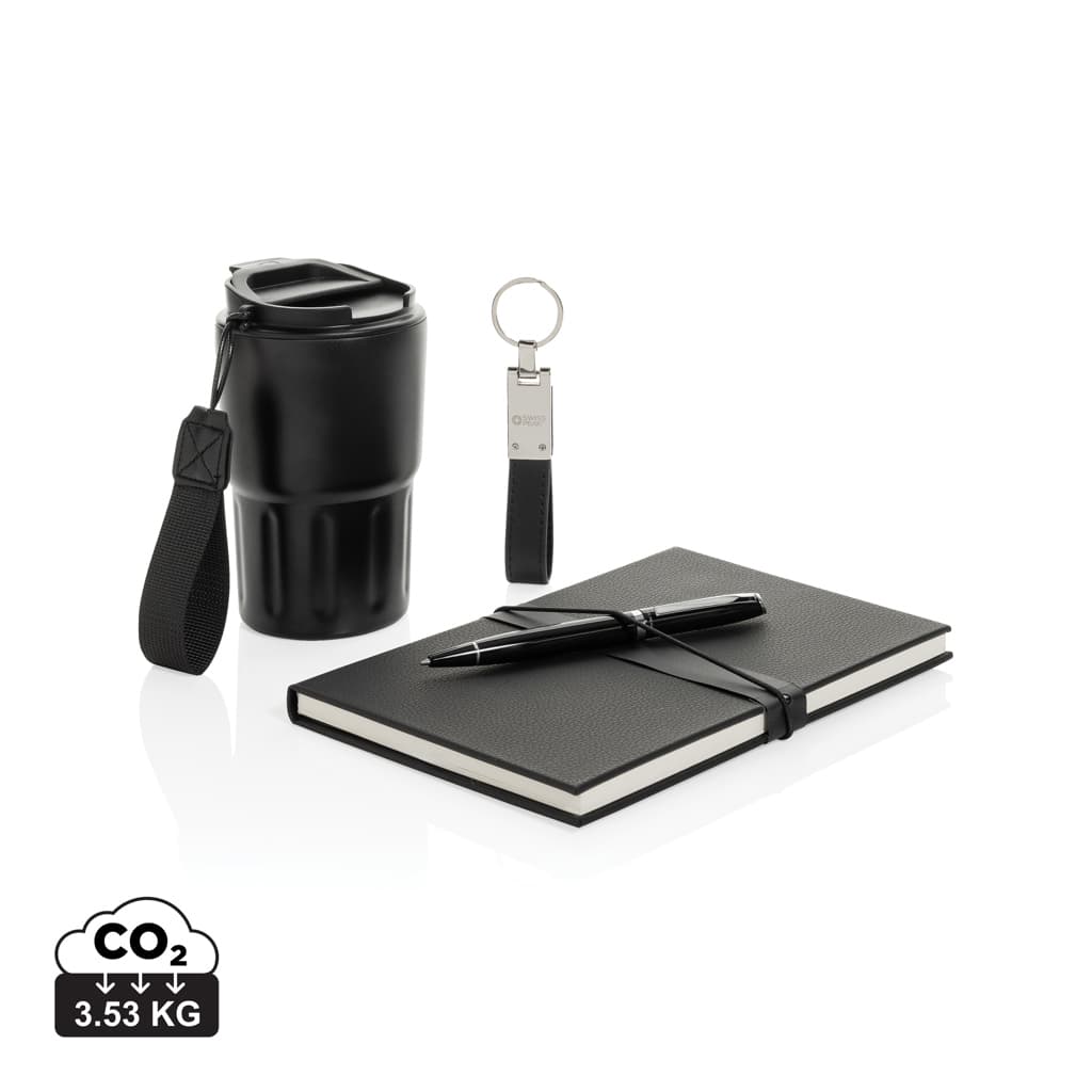 Swiss Peak RCS certified deluxe business gift set w/ tumbler
