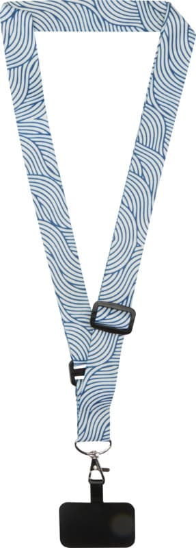 Lyra sublimation adjustable lanyard with phone holder