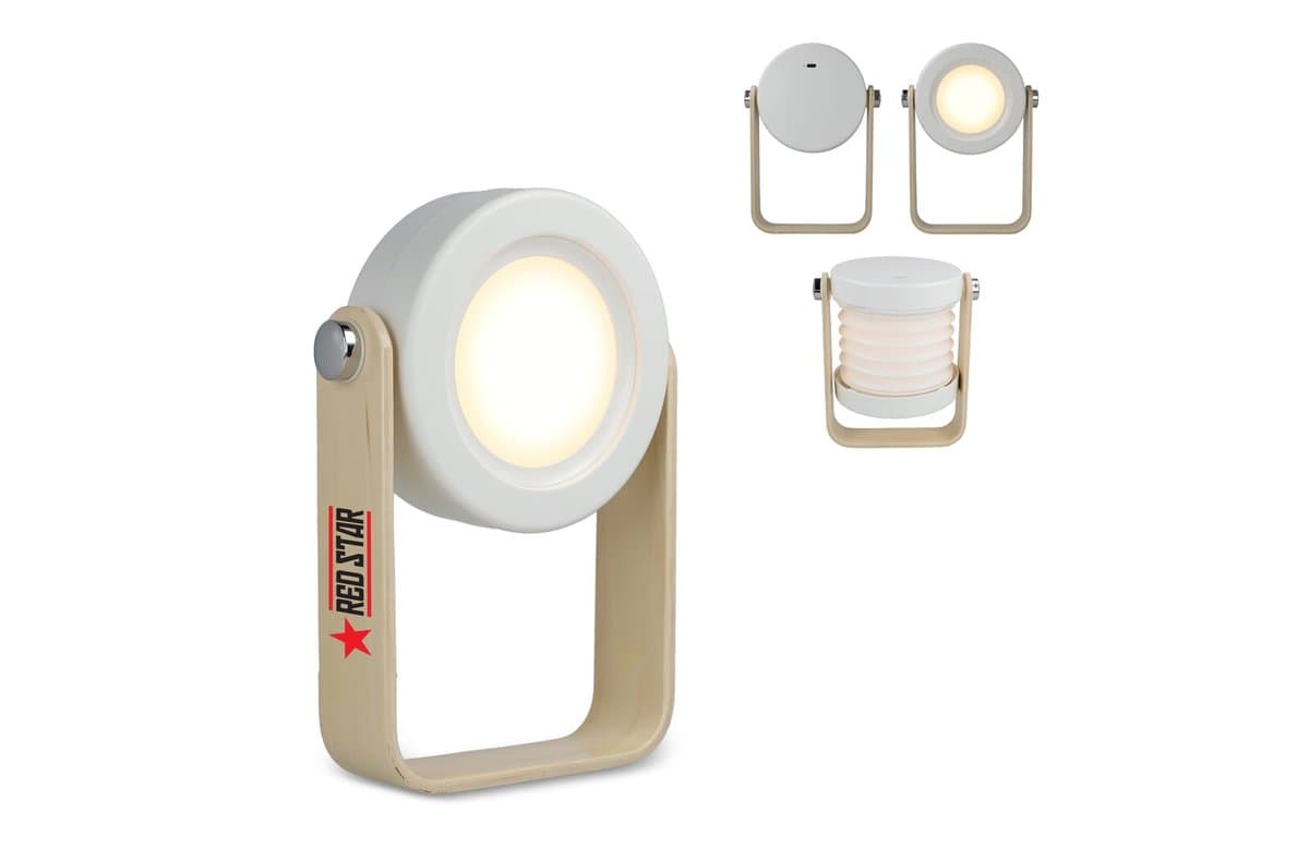 Coollux multifunctional LED lamp with bamboo handle