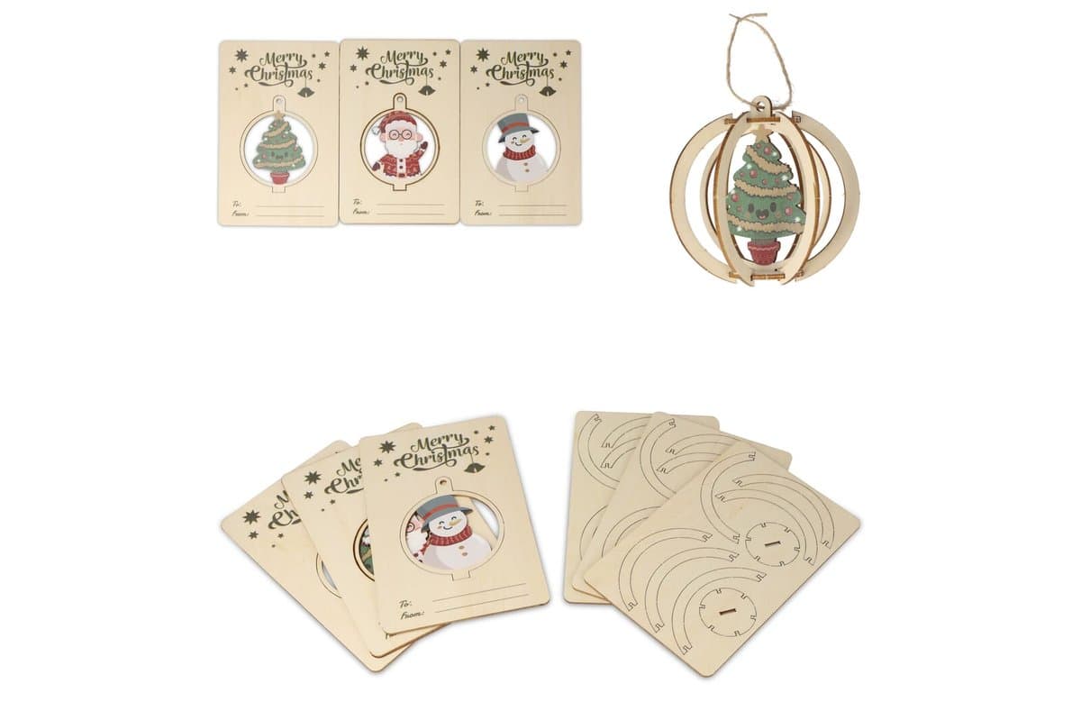 InSideOut Wooden Christmas ornament set of 3