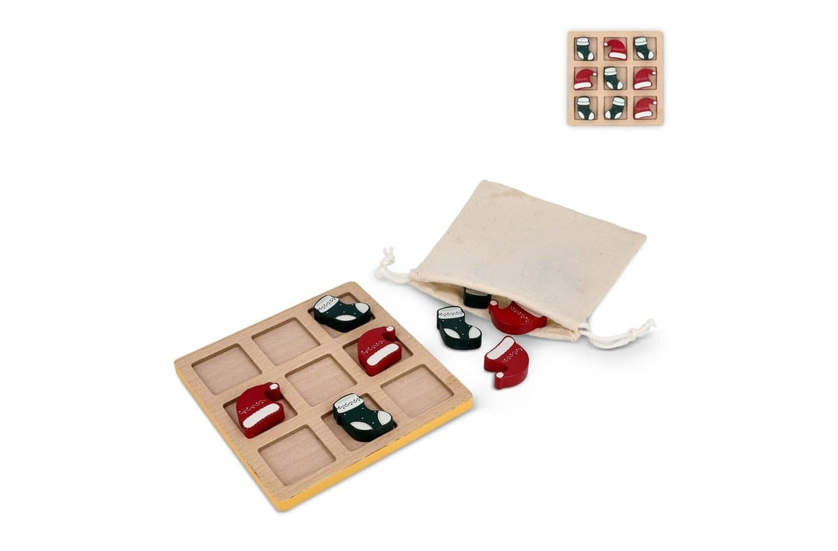 InSideOut Wooden Christmas tic tac toe