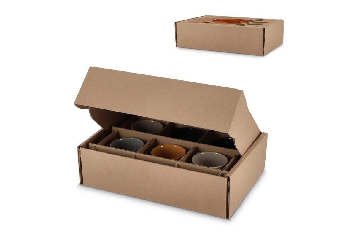 Custom made giftbox for 6 pcs mugs 34.7 x 24.3 x 9.9 cm