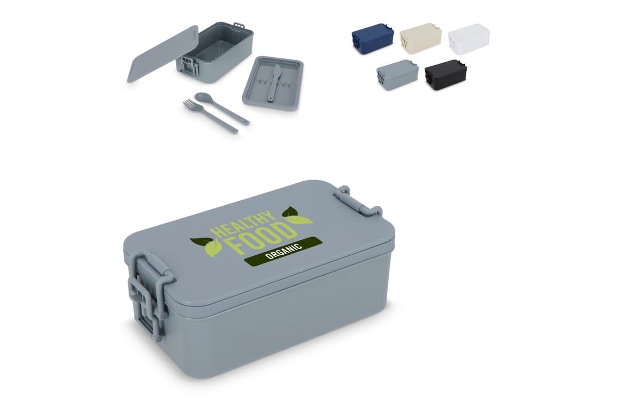 Double layer Lunch Box with Cutlery