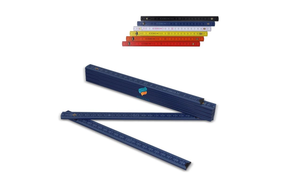 Folding ruler wood 2m premium coloured