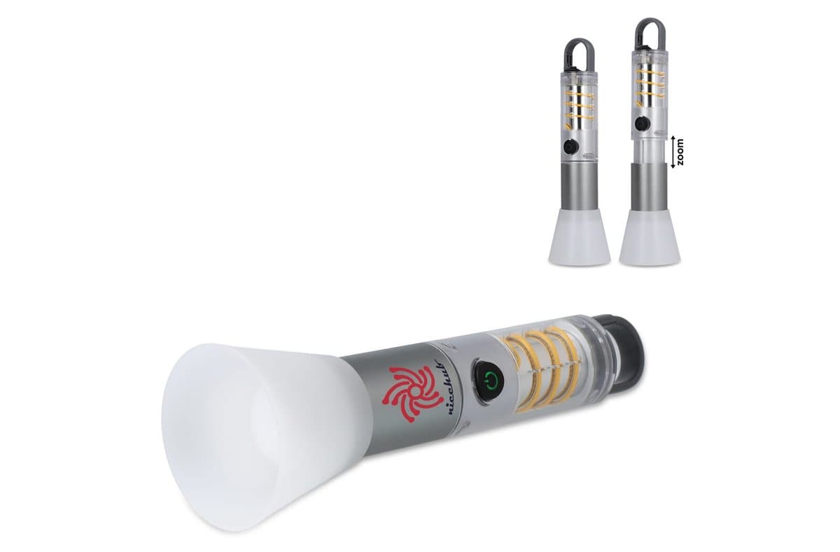 Multi-functional flashlight recycled materials
