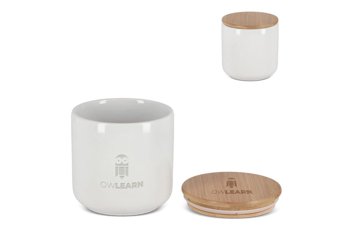 Canister Ceramic & Bamboo 500 ml